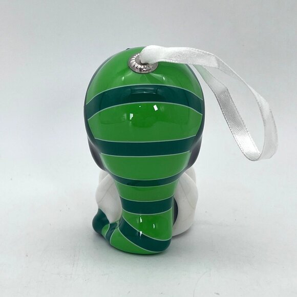 Peanuts Snoopy Plastic Christmas Tree Holiday Ornament 3.5" Green Stocking Hat - Picture 7 of 14